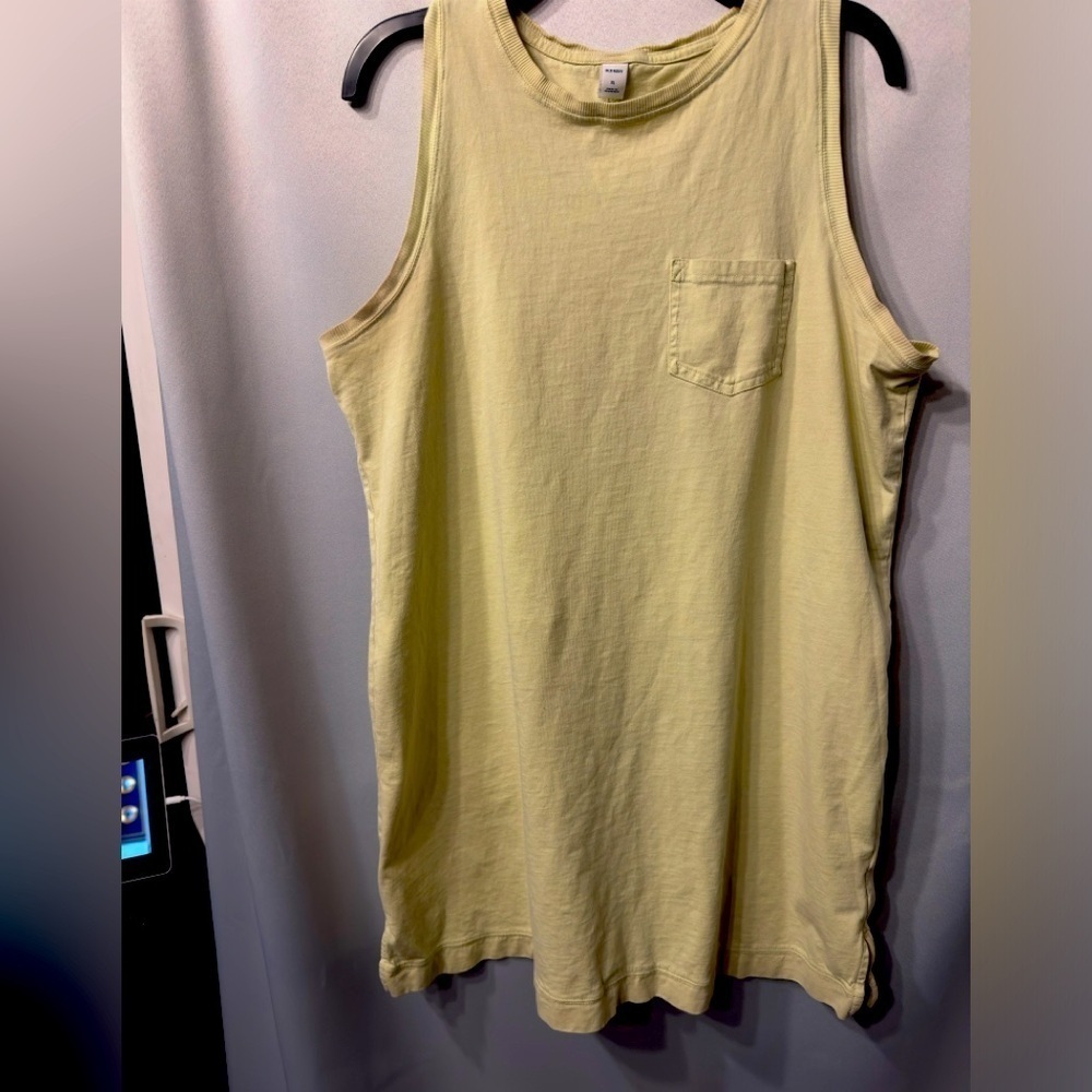 Old Navy-Light yellow/green sleeveless t shirt dress size XL